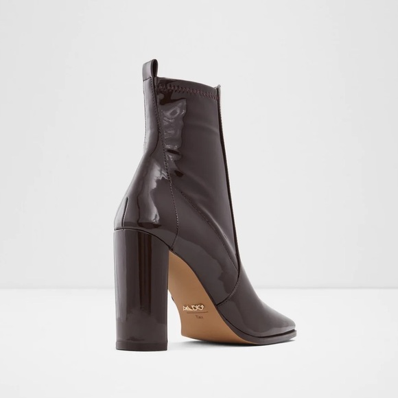 ALDO Aurla Sock Boot Heels | Dark Brown - Picture 3 of 8